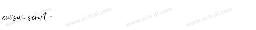 cuvsive script字体转换